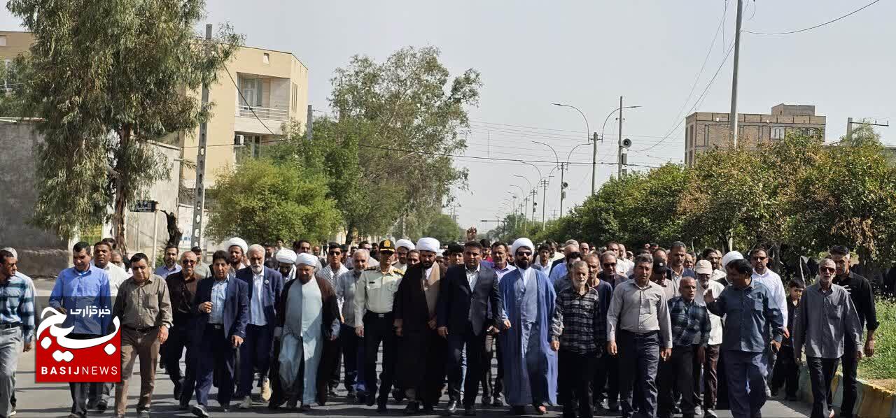 فریاد همبستگی با غزه در جیرفت؛ راهپیمایی بشارت نصر برگزار شد