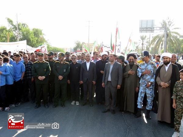 راهپیمایی روز ۱۳ آبان در بندر کنگان برگزار شد