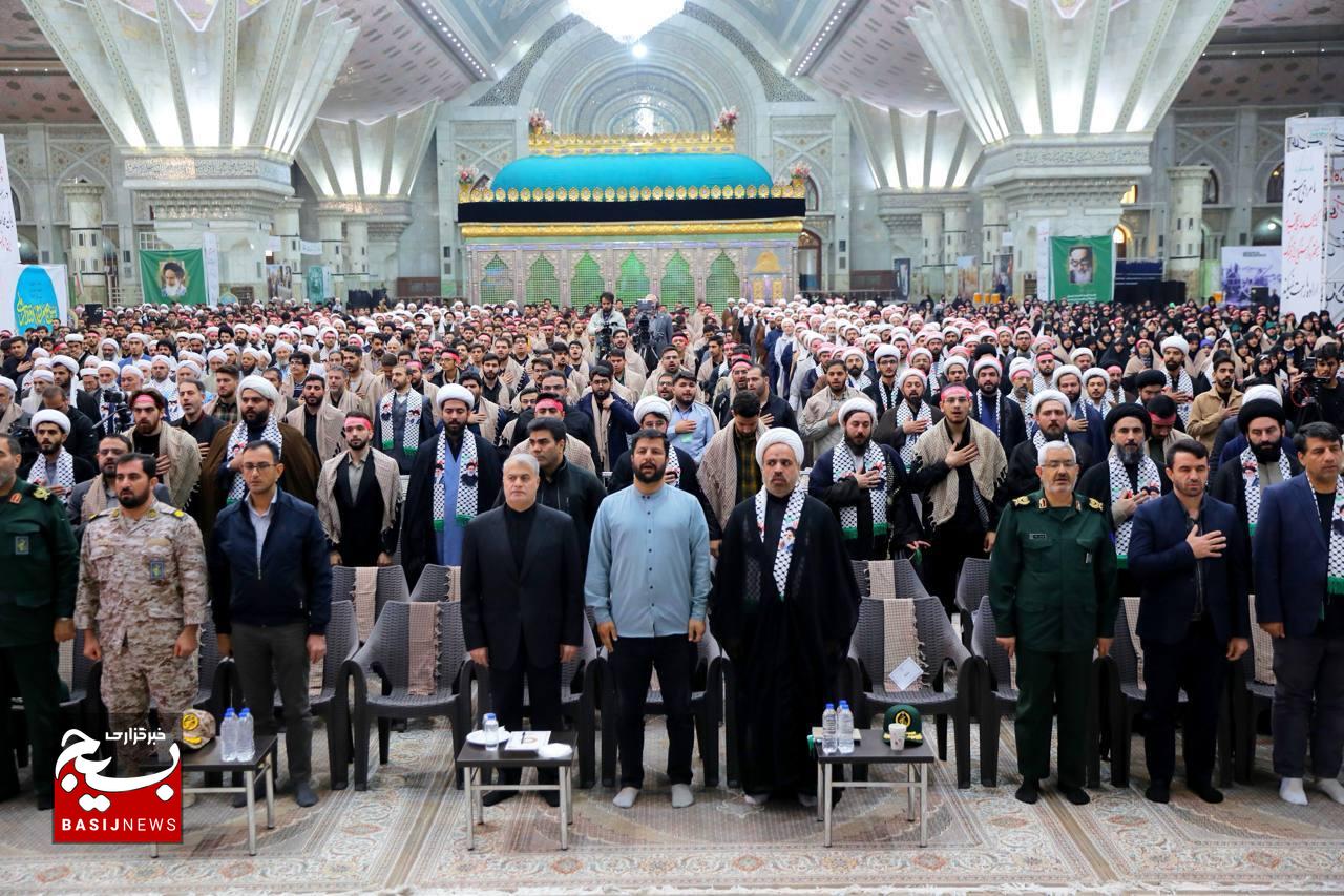 گردهمایی دانشجویان و طلاب بسیجی با حضور رئیس مجلس شورای اسلامی