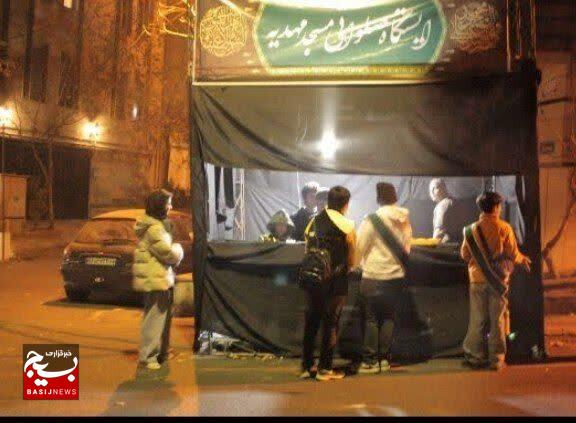 برپایی ایستگاه صلواتی توسط پایگاه مهدیه