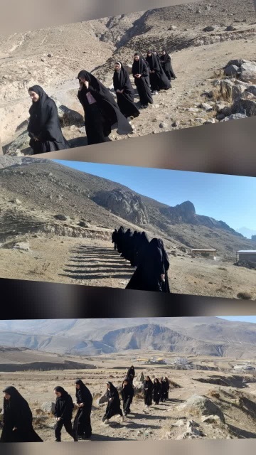 کوهپیمایی بانوان بسیجی در ارتفاعات مشگین‌شهر برگزار شد