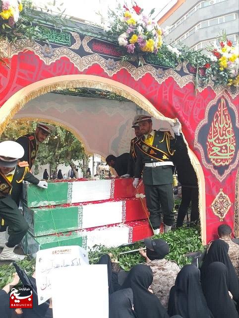 مراسم بدرقه پیکر ۱۰۰ شهید گمنام دفاع مقدس