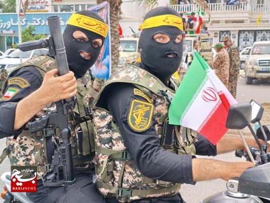 رزمایش جان فدا برای ایران امام رضا در کنگان/ جان فدائیان ایران اسلامی آماده نبرد با دشمنان هستند