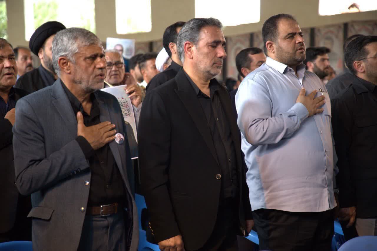  مراسم اربعین شهید سرافراز سردار سرتیپ حاج اسماعیل احمدی در گلزار شهدای شهر دالکی دشتستان بوشهر