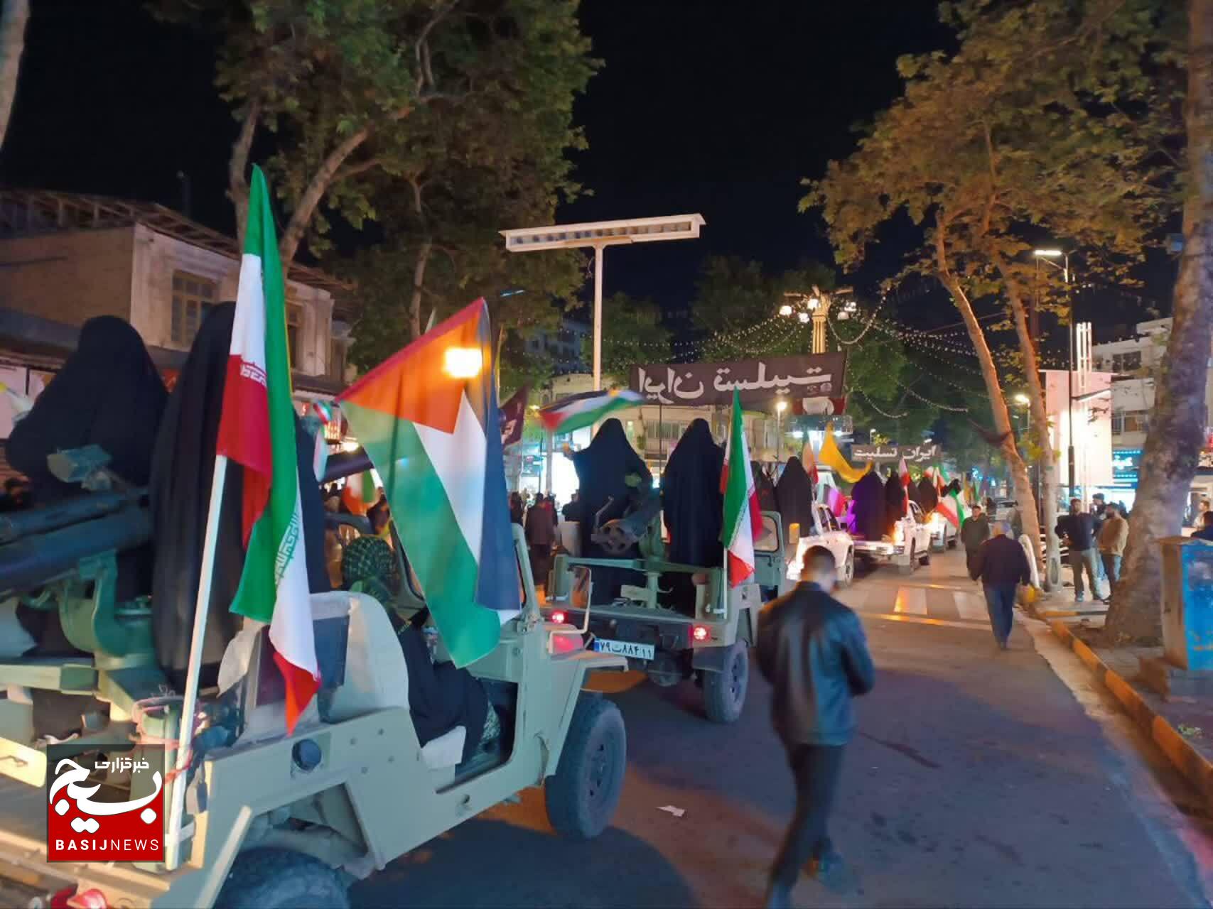 رژه بانوان فاطمی لاهیجان  در رزمایش « جان فدا »