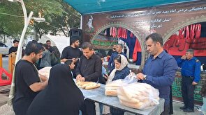 خدمات رسانی موکب های استان کهگیلویه و بویراحمد در مشهد مقدس همزمان با تشییع رهبر شهید + (فیلم)