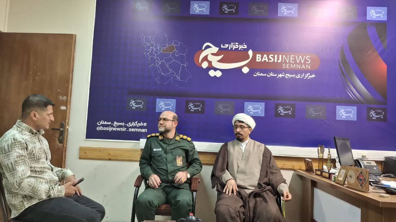 دیدار فرمانده و مسئول نمایندگی سپاه ناحیه سمنان با خبرنگاران