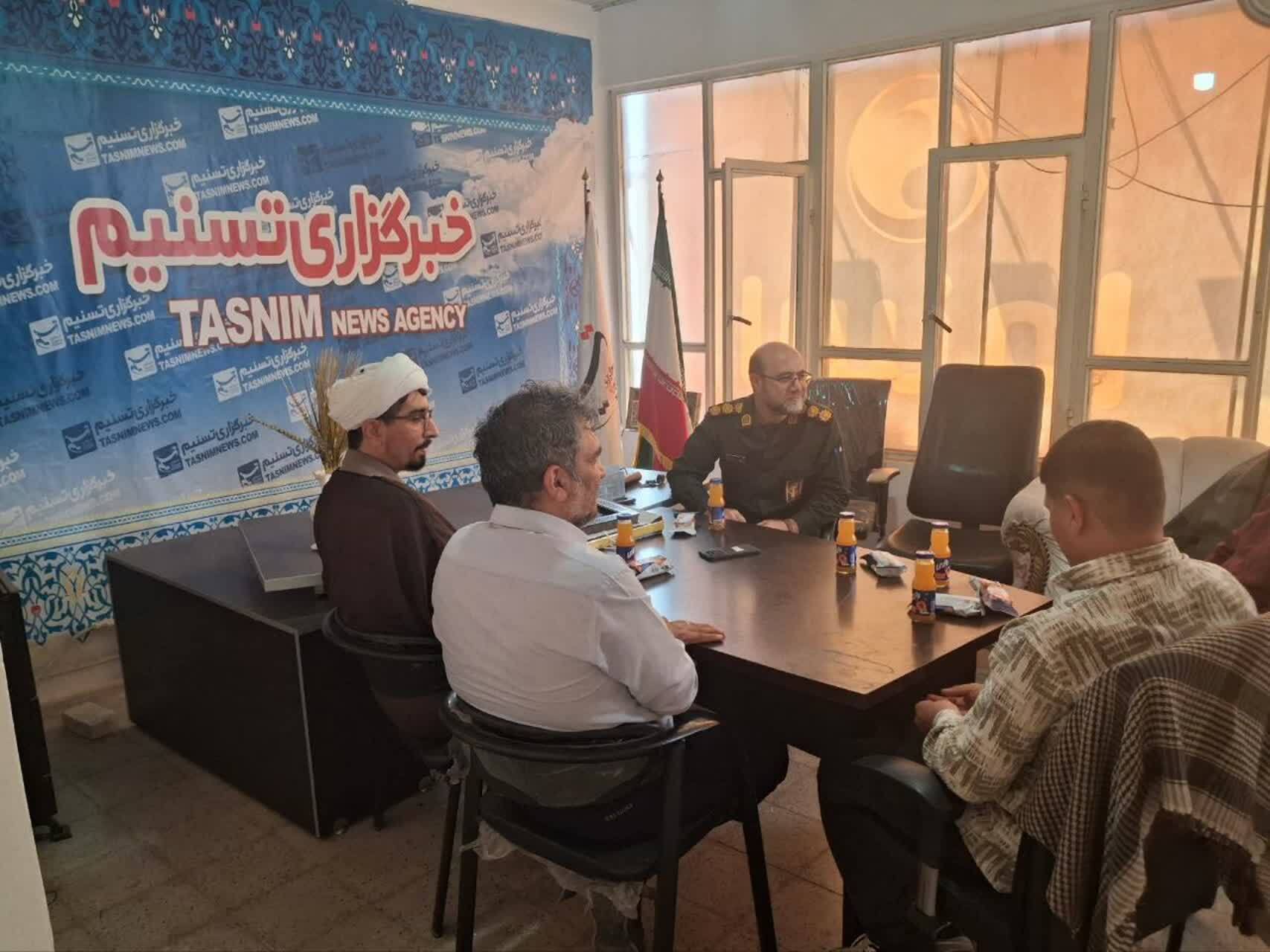 دیدار فرمانده و مسئول نمایندگی سپاه ناحیه سمنان با خبرنگاران