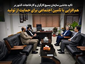 تأکید جانشین سازمان بسیج کارگران و کارخانجات کشور بر هم‌افزایی با تأمین اجتماعی برای حمایت از تولید