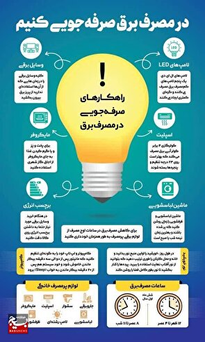 چند توصیه کاربردی برای صرفه‌جویی در مصرف برق