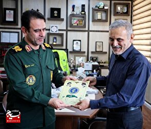 دیدار سردار سهندی فرمانده سپاه استان با رئیس دانشگاه علوم پزشکی زنجان 