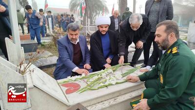  گلباران مزارشهدا در تالش