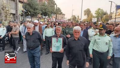 مراسم تشییع پیکر شهید مدافع نظم و امنیت مجید کاظم پور