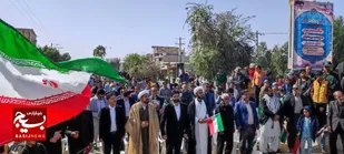 حضور پر شور مردم شهرستان فاریاب در راهپیمایی بیست دوم بهمن ماه سال 1401