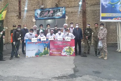 جشن خیابانی نیمه شعبان با حضور بسیجیان جهاد گر در سطح شهر هندودر
