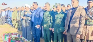 برگزاری مراسم تشییع پیکر شهید گمنام در بخش ماژین شهرستان دره&zwnj;شهر
