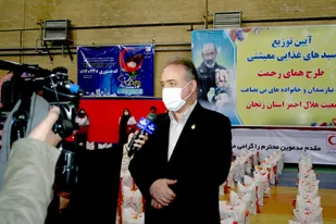 آغاز توزیع بیش از 1300 سبد غذایی توسط هلال احمر استان زنجان