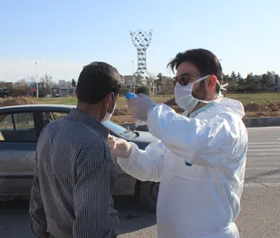 تب سنجی و ضدعفونی خودرو&zwnj;ها در شاهرود