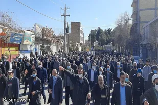 راهپیمایی مردم نهاوند در حمایت از مردم یمن