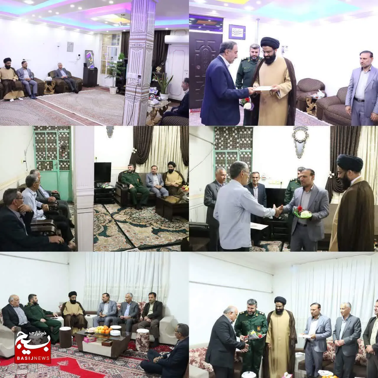 دیدار  فرمانده ناحیه مقاومت بسیج ایذه  و مسئولین  با جانبازان شهرستان