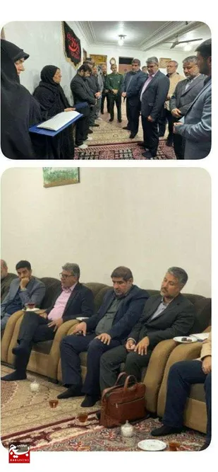 دیدار فرمانده سپاه حفاظت فرودگاه کشور با خانواده پاسدار شهید حاج بهرام رحیمی در شهرستان باغملک
