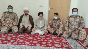 دیدار فرمانده و رزمندگان گردان 102 امام حسین علیه السلام با امام جمعه شهرستان هرند