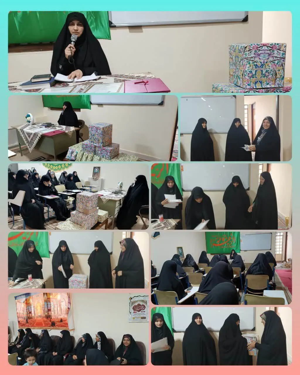 حضور فرمانده حوزه فاطمه زهرا(س)در حوزه علمیه کوثر خرمشهر و تقدیر از اساتید ومربیان