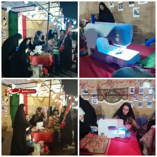 غرفه&zwnj;های مشاغل خانگی و دوخت جانماز در اجتماع شبانه محمودآباد