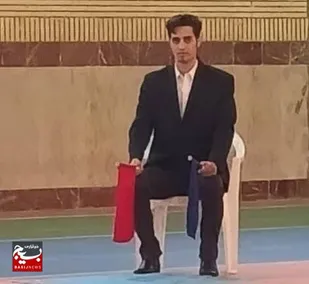 جوان بسیجی فرهاد کاویانی، جوانترین داور کاراته ایران
