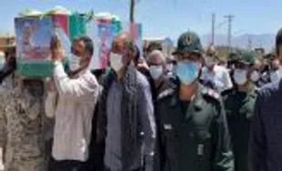 مراسم وداع با شهید حاج علی اکبر عربی در دهستان خرمدشت کوهبنان برگزار شد