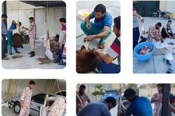 توزیع 100 بسته گوشت گرم بین نیازمندان بندر خمیر