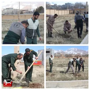 کاشت درخت به مناسبت روز درختکاری درفارسان