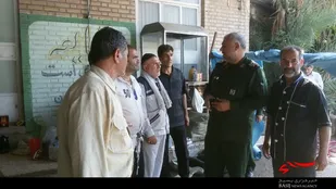 بازدید سردار اکبری از مناطق سیل زده و موکب قمربنی هاشم(ع)