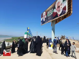 بازدید زائران راهیان نور استان قزوین از اروند کنار منطقه عملیاتی والفجر ۸