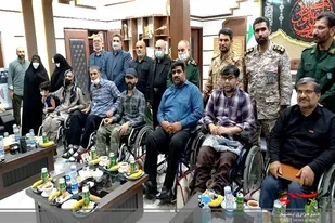 دیدار فرمانده قرارگاه نزسا با جانبازان قطع نخاع