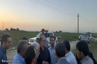 بازدید جمعی از مسئولین از نحوه آبرسانی به شهرستان همدان