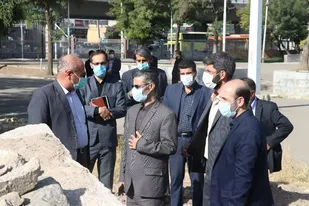 بازدید میدانی بازرس کل استان قزوین از بخش های مختلف مزار شهدای قزوین