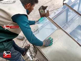 میدان داری بسیج دانشجویی کردستان در قالب گروه های جهادی