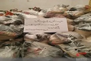 توزیع ۱۰۰ بسته مواد غذایی توسط حوزه حضرت خدیجه(س) ناحیه زاهدان