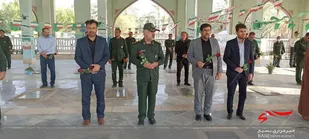 تجدید میثاق با شهداء، عطرافشانی و غبار روبی گلزار شهدای شهراهرم برگزار شد