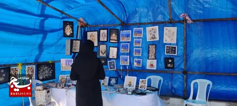 غرفه صنایع دستی معلولان توانمند در شهرستان گناوه استان بوشهر