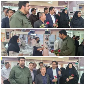 تجلیل از پرستاران بیمارستان فریده بهبهانی با حضور بسیجیان