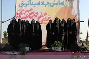 گزارش تصویری از جشن  دخترانه"مثل معصومه" به مناسبت سالروز میلاد حضرت معصومه(س) در محله "جعفرآباد" محمد شهر