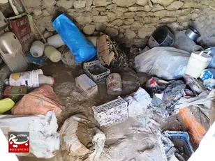 امداد رسانی بسیجیان به سیل زدگان روستای کاهو در شهرستان درگز