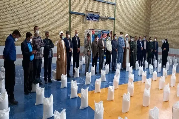 توزیع هزار بسته معیشتی در شهرستان بیضا