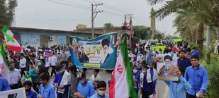 راهپیمایی ۱۳ آبان مردم کهنوج علیه اغتشاشات اخیر