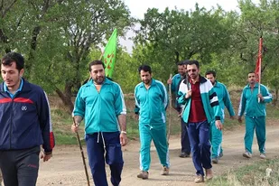 پیاده روی کارکنان ناحیه مقاومت بسیج عشایری  استان برگزار شد