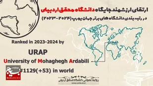 ارتقای ۵۳ پله&zwnj;ای جایگاه دانشگاه محقق اردبیلی در رتبه&zwnj;بندی جهانی یورپ