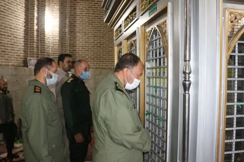 عطرافشانی مزار شهدای گمنام چالدران با حضور سردار شهسواری