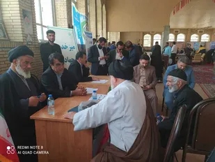 برگزاری میز خدمت جهادی دستگاه های اجرایی استان در مصلی یاسوج